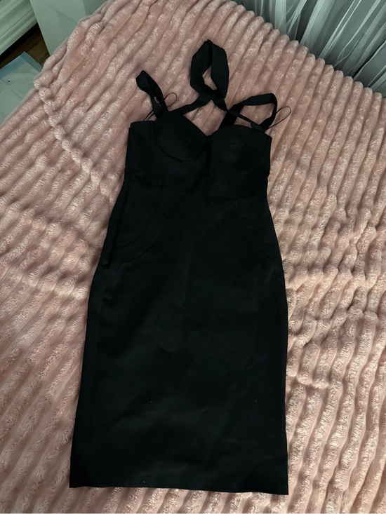 Fashion Nova Dresses & Skirts - Fashion Nova Black One-Shoulder Tie Sheath Dress